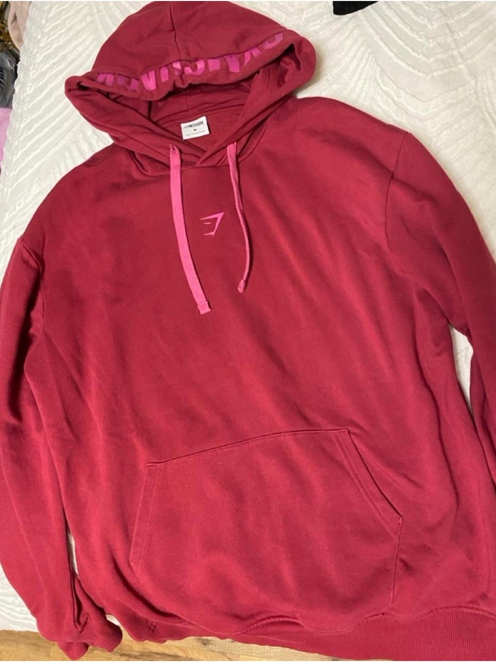 Gymshark Graphics Fraction Hoodie - Color Current Pink - Picture 2 of 2
